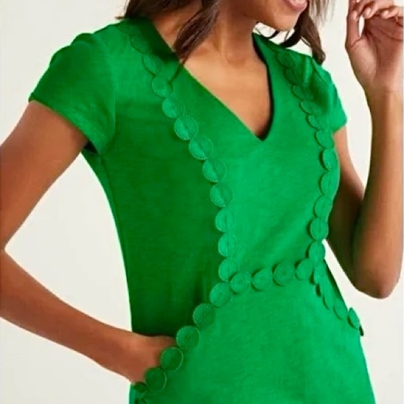 Boden Saskia Jersey Trim Dress - Picture 3 of 12